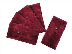4+1 Nouvelles Pochettes Monoplace En Tissu Floconné Bordeaux Foncé Antirayures - Imagen 1 de 3