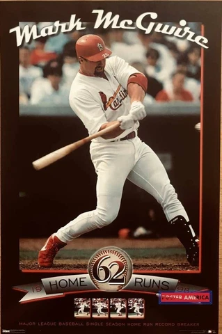 Mark McGwire 62 Homeruns Vintage 1998 Poster 23 x 35 Cover