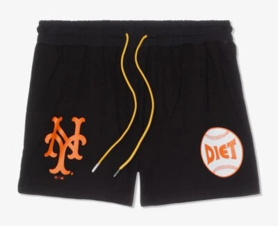 Pantalones Cortos de Béisbol Diet Starts Monday Equipo de los Mets de Nueva York Negros Talla Grande Logo Foto 1 de 4