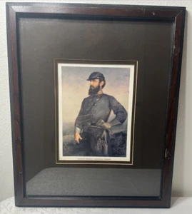 Civil War General Thomas "Stonewall" Jackson Portrait Framed Print 17.5"×14.75" - Picture 1 of 10