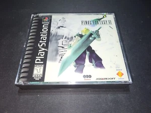 Final Fantasy VII 7 Negro Error de error de impresión Playstation 1 PS1 LN Perfecto + tarjeta regular! - Imagen 1 de 5