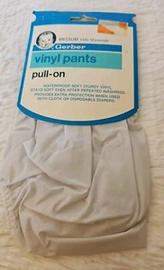 Vintage 1986 Gerber Vinyl Pants Pull-On NOS Size Medium 13-18lbs. White - Picture 1 of 3