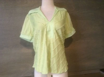 Blusa Top Mujer Selene Deportiva Verde Poliéster SPANDEX Talla GRANDE MANGA CORTA Foto 1 de 4