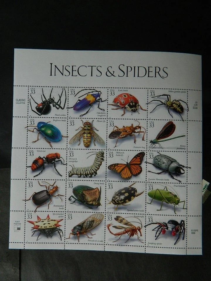 U.S. SC# 3351-INSECTS & SPIDERS-LOT OF 1 FULL SHEET -MNH - Image 1 of 1