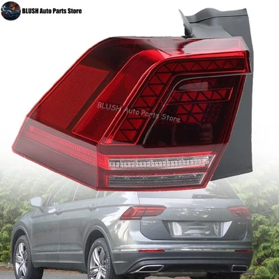 Left LED Outer Tail Light For Volkswagen VW Tiguan 2017-2021 Rear Brake Lamp - Image 1 of 4
