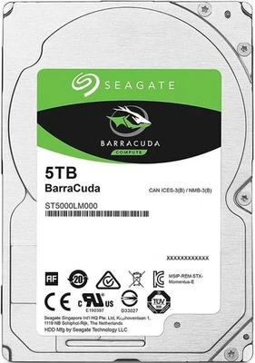 Seagate BarraCuda 5TB 2.5" Internal HDD 5400RPM SATA 6Gb/s Laptop/Desktop Drive - Image 1 of 4