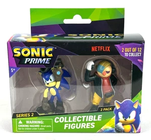 Sonic Prime 2 pc Collectible Figures Sonic the Hedgehog Sega Netflix Wildbrain - Picture 1 of 2