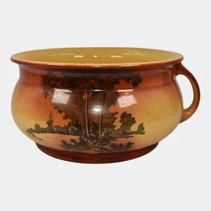 Roseville Autumn 1910 Vintage Art Pottery Yellow Orange Scenic Chamber Pot - Picture 1 of 6