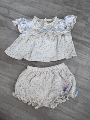 Baby Girl Vtg Sesame Street Shirt & Bloomer Set 0/3 Months *GUC - Image 1 of 4