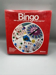 Juego de mesa de bingo Pressman 1982 vintage con tarjeta giratoria caja de daños sellada - Imagen 1 de 4