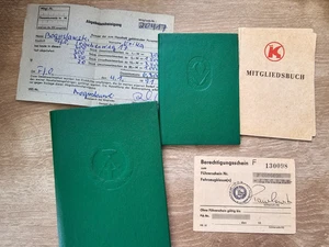Lotto 5 documenti originali Germania Est DDR GDR guerra fredda socialista OSTALGIA - Foto 1 di 8