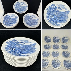Wedgwood Countryside Enoch Blue & White Salad Dessert Bread PLATES 7" Lot of 12 - Picture 1 of 19