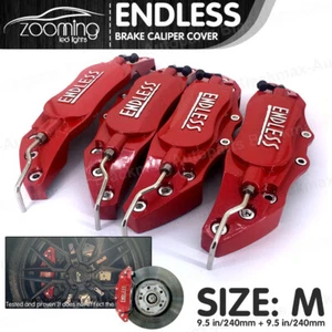 240 mm Metal 3D SIN FIN Estilo Universal Pinza Freno Cubierta delantera y trasera Roja LW04 - Imagen 1 de 8