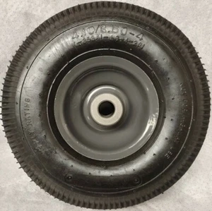 Wheel Solid Rubber Pneumatic Tire 4.10x3.5-4 3/4" ID Shaft 3.25 Centered Hub - Picture 1 of 3