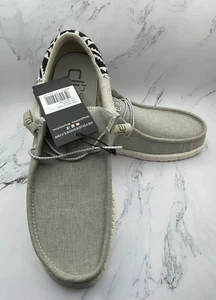 Zapatos sin cordones Hey Dude para hombre talla 10 Wally Funk Jacquard Bungee beige aztecas nuevos - Imagen 1 de 5
