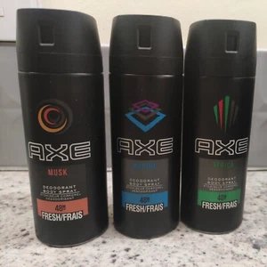 Axe Deodorants for Men Marine Africa Musk 150ml Body Spray Lynx bundle of 3 - Picture 1 of 8