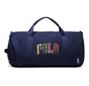 Polo Ralph Lauren borsone unisex multicolore tasca laterale blu nuova con etichette - Foto 1 di 7