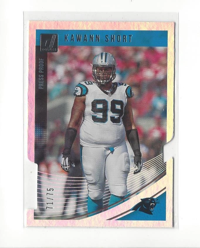 2018 Donruss Press Proof Silver Die Cut #43 Kawann Short Panthers /75  - Image 1 of 1