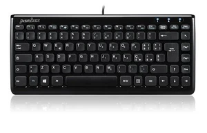 PERIBOARD-407 Kleine USB-Tastatur Typ Chiclet ultradünn und tragbar Schwarz i... - Bild 1 von 7