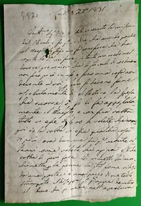 HANDGESCHRIEBENER BRIEF AN FAMILIENMITGLIEDER 19. JAHRHUNDERT, R@RIT@'-SEHR SCHÖN-4471 - Bild 1 von 1