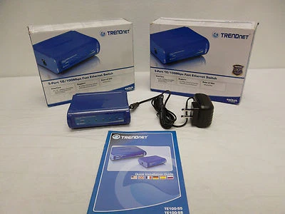TRENDnet 5-Port 10/100Mbps Ethernet Network Switch TE100-S5 Auto-MDIX PC/Mac OEM - Image 1 of 4