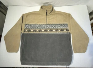 Vintage 90s FieldMaster 1/4 Zip Fleece Pullover Men’s Sz L 52 Chest Southwestern - Picture 1 of 17