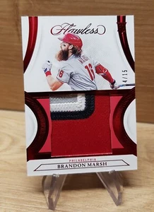 2022 Panini Flawless - Brandon Marsh - Rookie Patches Ruby - Phillies /15 - Bild 1 von 2