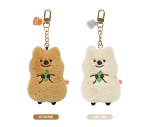 Juego de llavero de juguete de peluche Kiki Quokka marrón y blanco (2ea) - Imagen 1 de 11
