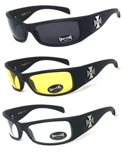 1,2 or 3 Pair Choppers Motorcycle Biker Riding Wrap Matte Black Frame Sunglasse - Picture 1 of 14