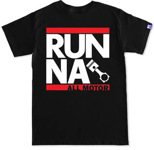 Camiseta JDM RUN NA ALL MOTOR K20 B18 B16 B20 Integra Civic Tipo R Pistones Cámaras - Imagen 1 de 4