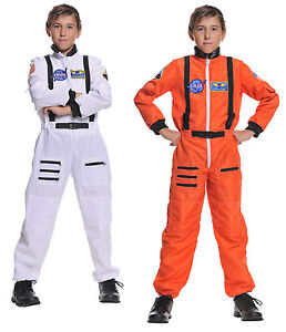 CHILD ASTRONAUT COSTUME JUMPSUIT KIDS NASA SHUTTLE PILOT SPACE SHIP CADET SUIT