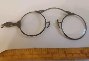 Sterling Silber Lorgnette Snap Open Brille GF Steg 1/10 12K GF Antik - Bild 1 von 11