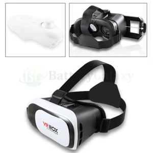 Virtual Reality VR Headset 3D Glasses With Remote for Android IOS iPhone Samsung - Picture 1 of 8