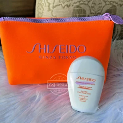 Protector solar Shiseido Urban Environment sin aceite SPF42 talla completa 1,7 oz/50 ml + bolsa ~ NUEVO Foto 1 de 4
