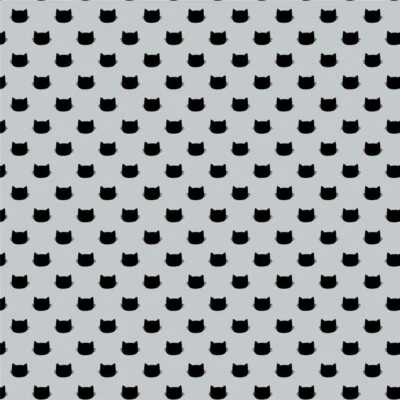 Cats Having Fun Kittens Constellation Gray Black Baby Nursery Quilting Cotton 44 - Image 1 of 4