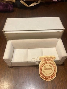 VINTAGE CONCORD DOLLHOUSE MUSEUM QUALITY WHITE SOFA #4143, SECOND, READ! - Picture 1 of 4