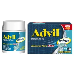 Advil Ibuprofen 200mg Minis Liquid Capsules Relieves Pain Fast 20 Pack - Picture 1 of 5