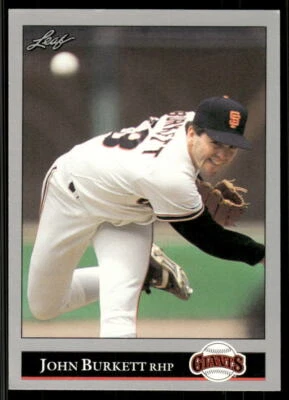 1992 Leaf #179 John Burkett - Image 1 of 2