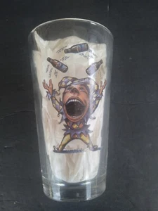 VINTAGE Pete's Wicked Mardi Gras Gaukler Hofnarr Pint Bierglas - Bild 1 von 6