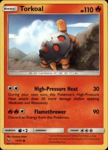 2x (SL01-011 PARALLEL FOIL) Torkoal (C) Pokemon Shining Legends Card # 11 - Picture 1 of 1