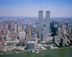 TWIN TOWERS - WORLD TRADE CENTER foto lucida 8x10 stampa Manhattan New York City - Foto 1 di 1