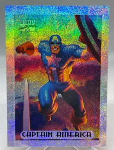 1994 Marvel Masterpieces Captain America Silver Holofoil Limited Edition Card #1 - Picture 1 of 4