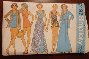 Simplicity 7497 Misses Bathing Suit Reversible Front-Wrap Skirt, Shirt-Jacket - Picture 1 of 2