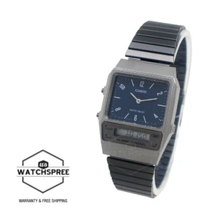 Casio Vintage Style Grey Ion Plated Stainless Steel Band Watch AQ-800EB-2A - Picture 1 of 1