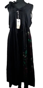 Belly moms dress black butterfly floral adjustable tie straps labor and delivery - Picture 1 of 5