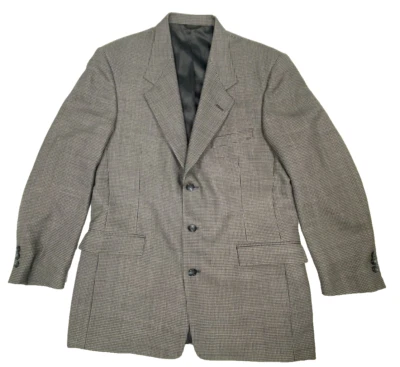 Abrigo Deportivo Hombre Lord & Taylor Vintage 42 R REGULAR Azul Gris Cuadros Años 80 90 Foto 1 de 4