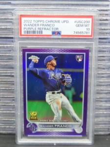 2022 Topps Chrome Update Wander Franco Purple Refractor Debut RC #USC200 PSA 10