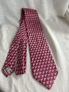 Ted Baker London rosa geometrische Krawatte Krawatte Seide Made in USA - Bild 1 von 6