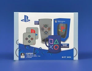 Playstation Geschenkbox / Retro Collector Pack / 1 Tasse + 1 großes Glas + 2 Untersetzer - Bild 1 von 16