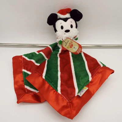 Hallmark Itty Bittys Holiday Mickey Mouse Santa Lovey Baby Red Security Blanket - Image 1 of 4